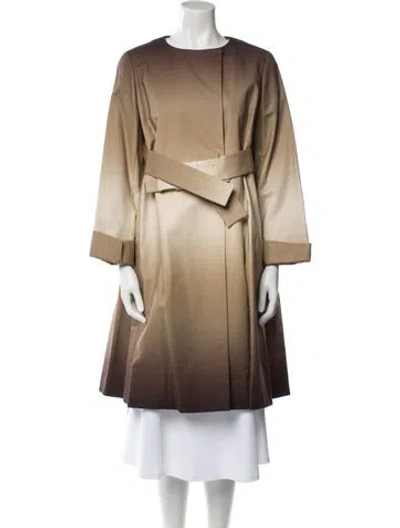 Pre-owned Sportmax Trench Coat In Neutral