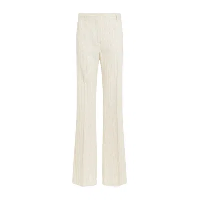 SPORTMAX TRITONE BEIGE RAMIE PANTS