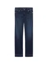 Sportmax Perfect Fit Stretch Denim Crop Jeans In Blue
