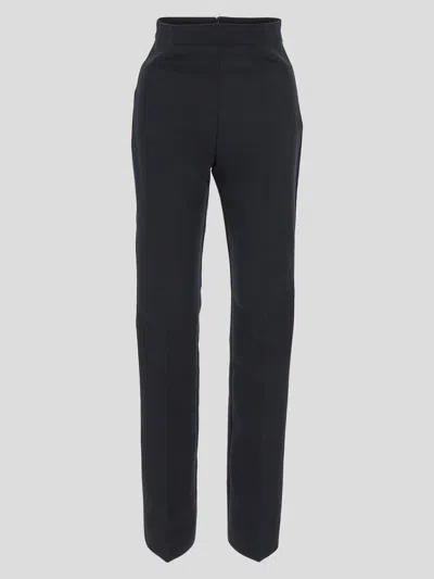 Sportmax Trousers Straight Leg Central Crease In Black
