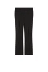 Sportmax Wool Trousers With High Waist And Zipped Slits In Black