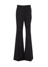 Sportmax Lince Flare Trousers With Customised Double Belt In Black