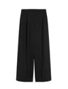Sportmax Oversized Stretch Wool Trousers - Dark Brown In Black