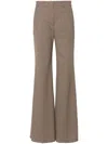 Sportmax Checked Flared Trousers In Brown