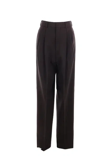 Sportmax Trousers In Dark Brown