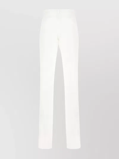 Sportmax Trousers Viscose Blend Back Pocket In White
