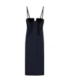 Sportmax Velvet-cup Corset Dress In Black