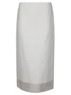 Sportmax Tulle Pencil Skirt In White