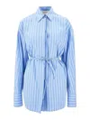 Sportmax Lapel Long-sleeved Dress In Blue