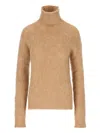 Sportmax Wool Turtle-neck Sweater In Camel