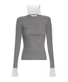 Sportmax Turtleneck Knitted Jumper In Gray
