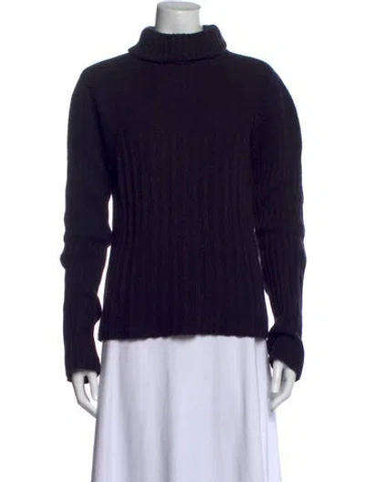 Pre-owned Sportmax Turtleneck Sweater In Black