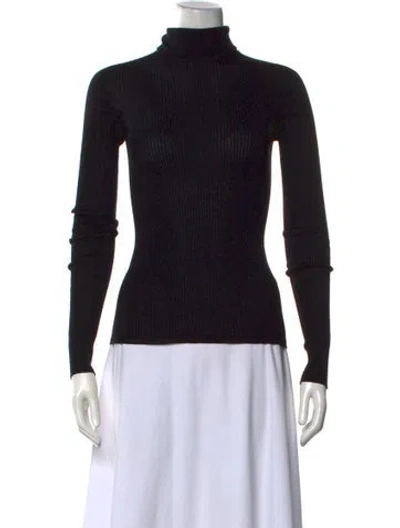 Pre-owned Sportmax Turtleneck Sweater In Black