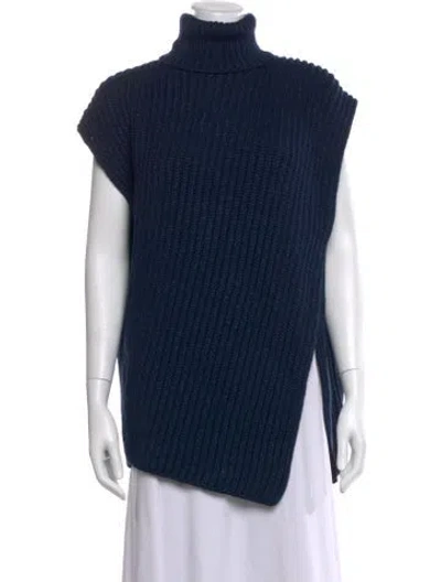 Pre-owned Sportmax Turtleneck Sweater In Blue