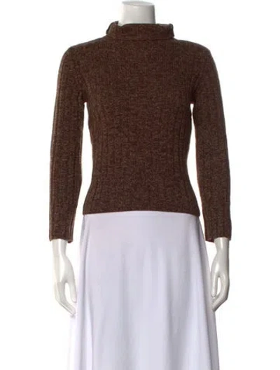 Pre-owned Sportmax Turtleneck Sweater In Brown