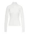 Sportmax Wool Ribbed Turtleneck Sweater In White