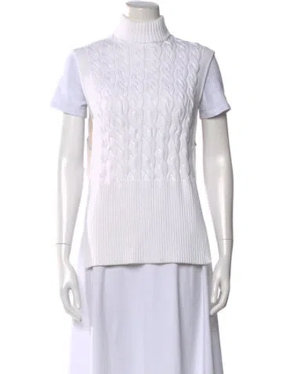 Pre-owned Sportmax Turtleneck Sweater In White