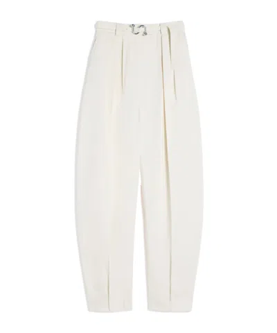Sportmax Twill Casual Pants In White