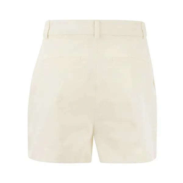 Sportmax twill pleated shorts - White