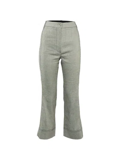 Pre-owned Sportmax Twill-weave Trousers In Gray
