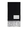 Sportmax Two-tone Scarf With Fringes In Black