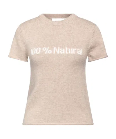Sportmax Two-color Wool Short-sleeved Top In Brown