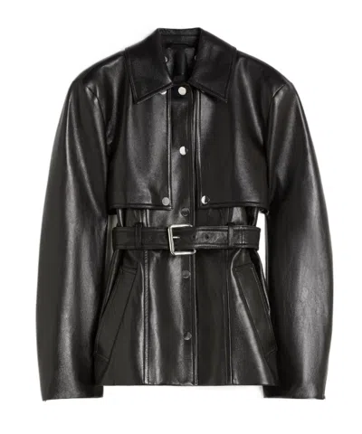 Sportmax Two-piece Nappa Leather Jacket In Black