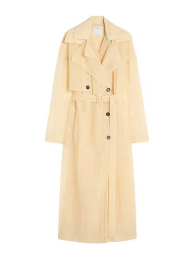 Sportmax Two-piece Trench Coat In Technical Fabric - Vanilla In Multi