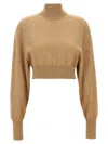 Sportmax Beige Ululato Turtleneck Sweater In Beige