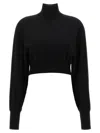 Sportmax Short Turtleneck Sweater In Black