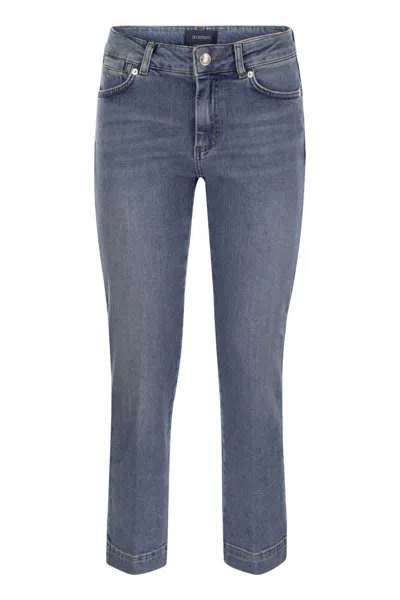 Sportmax Umbria Mini Flared Jeans In Blue
