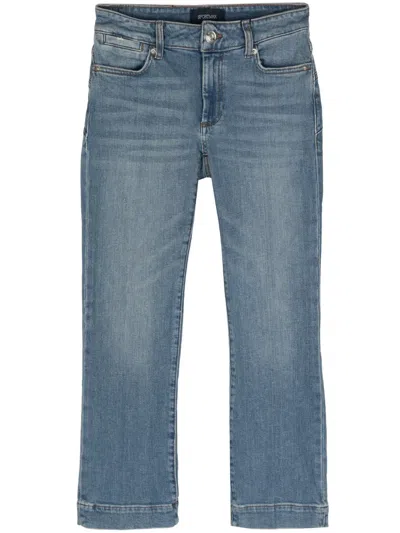 Sportmax Umbria Distressed Straight Jeans In Blue