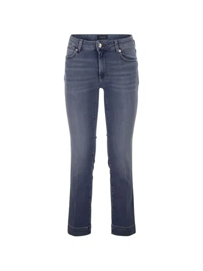 Sportmax Spdumbria Perfect Mini Flare Trousers With Low Waist In Blue