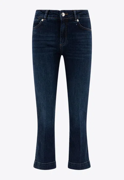 Sportmax Umbria Mini Flare Jeans In Blue