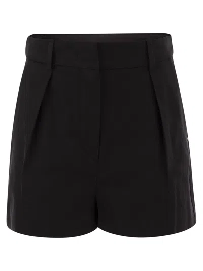 Sportmax Unico Washed Shorts In Black