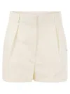 Sportmax Tailored Pleated Shorts Belt Loops In White
