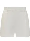 Sportmax Tailored Pleated Shorts Belt Loops In White
