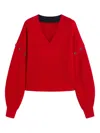 Sportmax Oversized Sweater With Detachable Sleeves In Red
