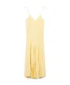Sportmax V-neck Spaghetti-strap Dress In Yellow