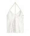 Sportmax Fatuo Chain Halter Creased Satin Top In White