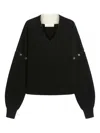 Sportmax Tay Oversized Jumper With Detachable Sleeves In Black