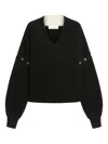 Sportmax Tay Oversized Jumper With Detachable Sleeves In Black