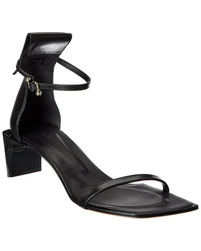 Sportmax Vadius Leather Sandal In Black