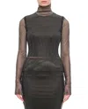 Sportmax Gerarda Crystal Mesh Top