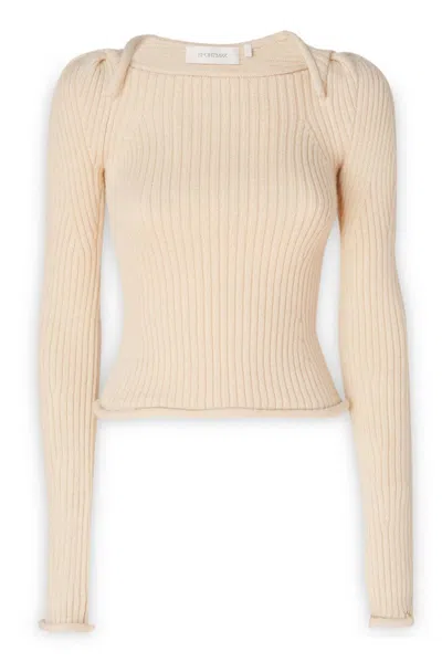 Sportmax White Cotton Valico T-shirt In Beige
