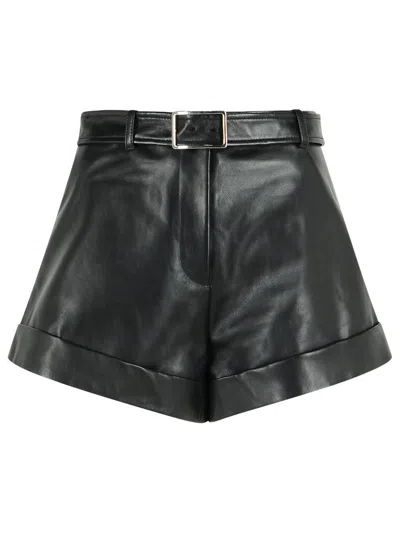 Sportmax 'vasaio' Black Leather Shorts