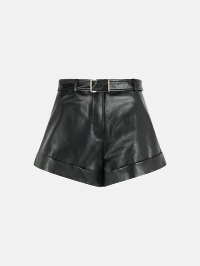 Sportmax 'vasaio' Black Leather Shorts