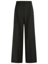 Sportmax Oversized Stretch Wool Trousers In Black