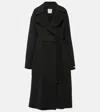 Sportmax Veleno Wool Blend Long Coat In Black