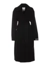 Sportmax Black Wide Notched Lapel Coat In Black